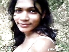 Srilankan Awanthi Nangi Undressing In A Forest