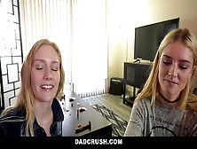 Dadcrush - Cute Blondes Poked By Stepdaddy During Sleepover