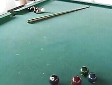 Two Tgirls On Pool Table