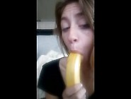 Victoria Miles Sucks And Fucks A Banana Fruit