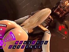 3D Animation Horror Sex Where Monster Fucks Blonde And Cum Inside Anal,  In Mouth And On Face - Girl