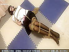 Black Silk Girl In Sailor Suit Blindfolded And Gagged
