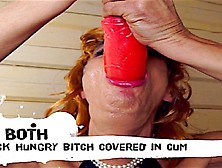 15 Trailer-Cock Hungry Bitch Covered In Cum After Deepthroating Huge Dildos - Beingboth - Remastered