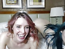 Slutty Stepsisters Dildo Fucking On Cam