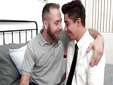 Latino Twink Is Undressed And Banged By A Big White Stud