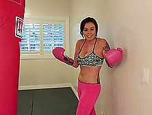 Babe Takes A Boxing Lesson Then Finish Her Workout With A Fuck