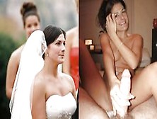 Brides Wedding Dress Dressed Undressed Blowjob Cumshot Facial Cuckold Compilation