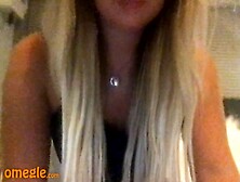 Omegle - Blonde Teen Showing Boobs