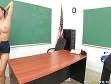 Ball Licking Asian Teacher Miko Lee Fucked In Class