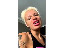 Amateur Blonde With Tiny Titties Masturbates With Fruit
