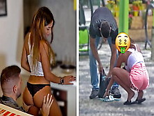 Charming Brazilian Gold Digger Changes Her Attitude When She Sees His Cash