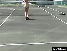College Girls Stripped Naked On Tennis Court