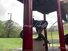 Ebony Slut Rhiley Play With Herself At The Park