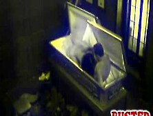 Naughty Babe Busted Fucking In Coffin