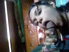 Indian Aunty Boob Press And Giving Blowjob