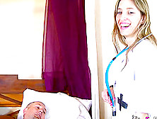 Horny Doctor Saida Sinner Plays With Her Patient's Cock