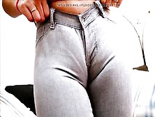 Tight Jeans Cameltoe Grey