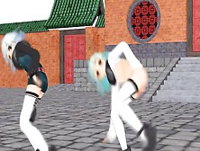 【Mmd】2 Sisters - Game Dance【R-18】