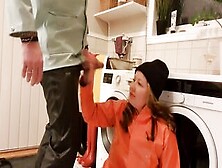 Blowing And Wanking Long Cock Into The Toilet Into Oily Rainwear And Pvc Boots