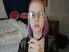 Sexy Pink Haired Goth Whore Sloppily Deepthroats Your Dick