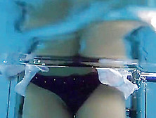 Sexy Underwater Teen Swimming