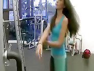 Horny Young Lesbos At The Gym