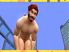 Sims 4,  Hairy Muscle 3D Animation,  Sims 4 Anime