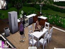 The Ex-Wife Is Cheating On Her Hubby With A Next Door.  On The Kitchen Table.  Anime Porn.  Sims4 Sex Mo