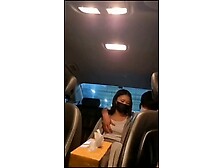 Korea Hot Babes Kissing Each Other While Touching Each Other In The Car