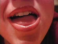 Mouth And Lips Fetish Tease In Close Up