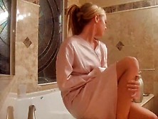 Blonde Immature Makes Masturbation Video