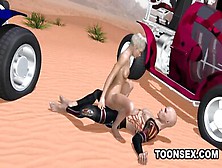 Cartoon Tube Presents Outdoor Sex With A 3D Animated Short-Haired Blonde