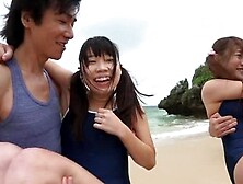 Teasing Asian Youthful Girl Fingering Her Pussy Till Orgasm In Public Place