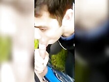 Twink Sucking Cock In The Park And Getting The Cum