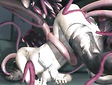 3D Hentai Hard Tentacles Drilled All Hole