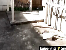 Japanese Angels Shot On Secret Cam While Peeing Outside