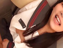 Cute Japanese Schoolgirl Teen Getting Her Cunt Fucked And Creampied Pov