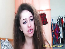 European Camslut Does What She Is Told
