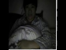 Chinese Girl Plays With Pussy Befor Bed