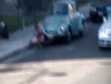 Candid Voyeur Clip With Amateur That Pissed On The Road
