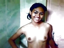 Happy Indian Teen Amateur Shows Off For The Camera
