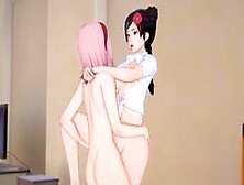 Futa Sakura X Tenten[Naruto] — 3D Hentai