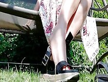 Vends-Ta-Culotte - French Milf Foot Fetish Outdoor Dress