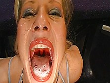 Sweetie Is Swallowing Loads Of White Cum