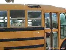Schoolgirl Alone In The Bus