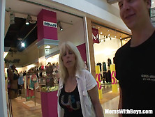 Blonde Mature Fucked In A Public Mall Restroom