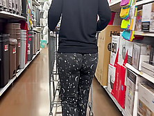 Mom Walmart Shopping Gigantic Booty Wedgie