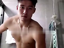 Chinese Handsome Soldier Proudly Showing Off
