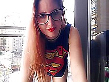 Supergirl Clothed Flashing Boobs In Balcony