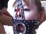 Bound Girl In Swimsuit Is Gagged And Made To Suck Cock